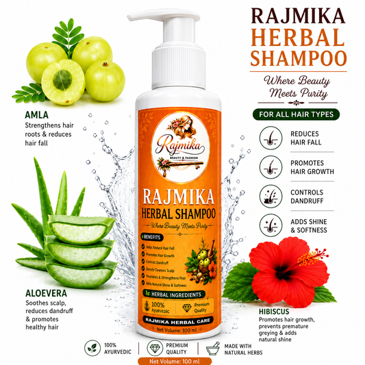 RAJMIKA Herbal Shampoo | Ayurvedic Hair Care for Strong & Healthy Hair